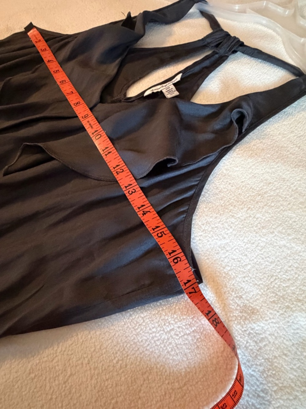 American Eagle Outfitters Black Ruffle Front Mini Dress - Picture 6 of 7